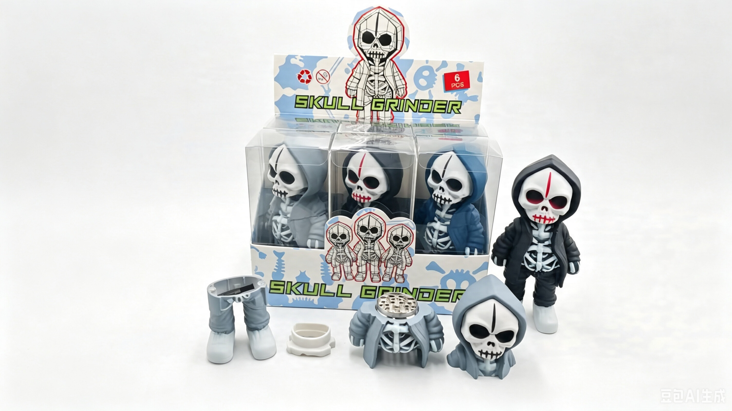 Skull Grinder 4-Layer Herb Grinder ZNG904
