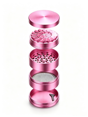 5 Layer Toothless Aluminum Herb Grinder 63×75mm